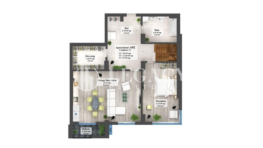 Penthouse cu 5 camere decomandat în Copou