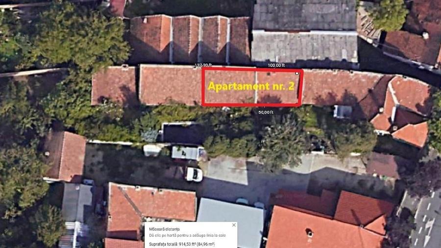 Apartament cu 2 camere semidecomandat în Pârneava