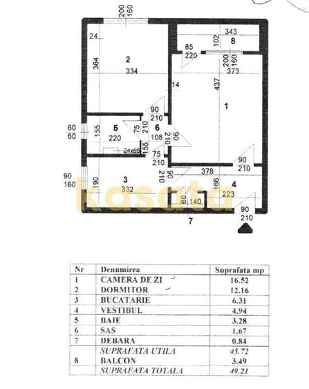 Apartament cu 2 camere decomandat în Tineretului