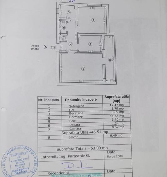 Apartament cu 2 camere decomandat în Tomis Nord