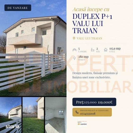 Casă cu 5 camere cu Teren 280 Mp în Valu lui Traian