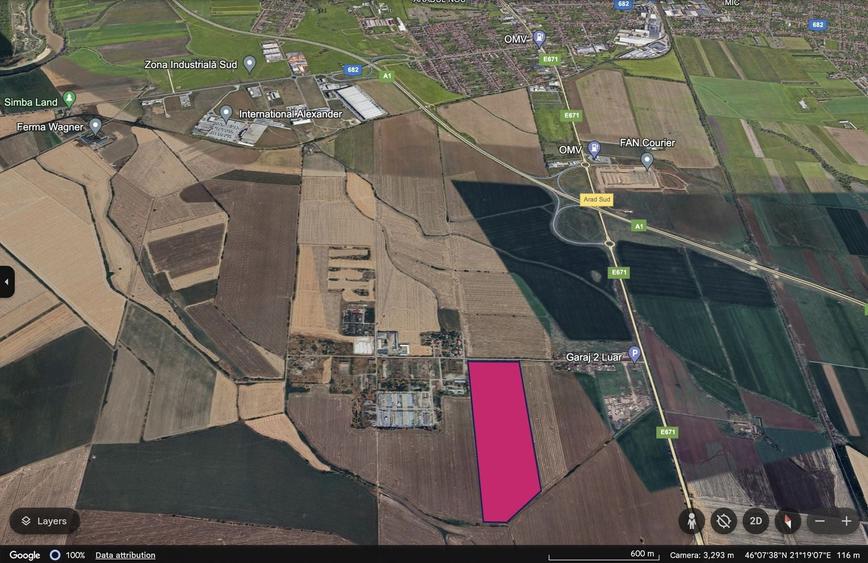 Teren Construcții intravilan de 179200 mp, în Exterior Sud