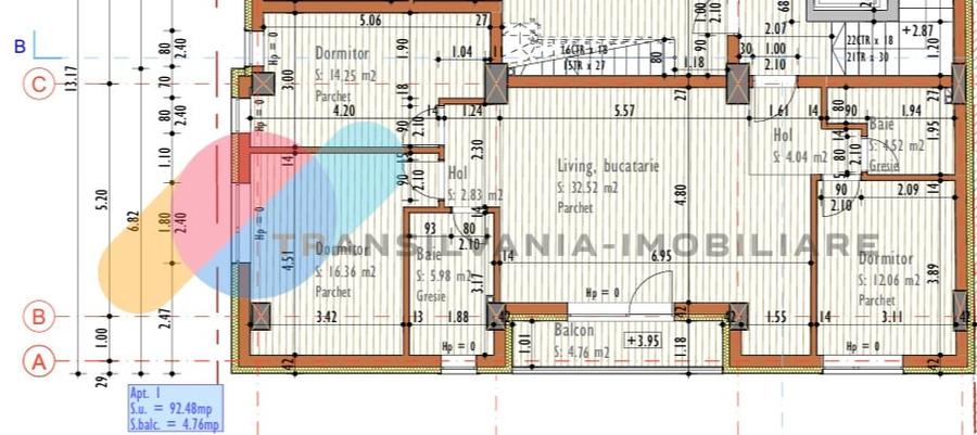 Apartament cu 4 camere semidecomandat în Mărăști