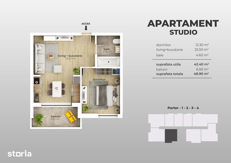 Apartament cu 2 camere în Apărătorii Patriei — fotografia 3