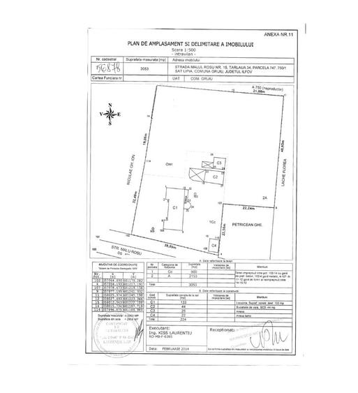 Casă cu 5 camere cu Teren 3053 Mp în Gruiu