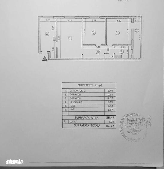 Apartament cu 3 camere semidecomandat în Iancului