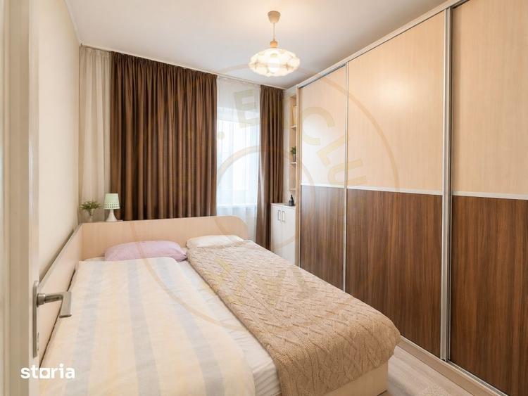 Apartament cu 3 camere semidecomandat, mobilat în Micro 15