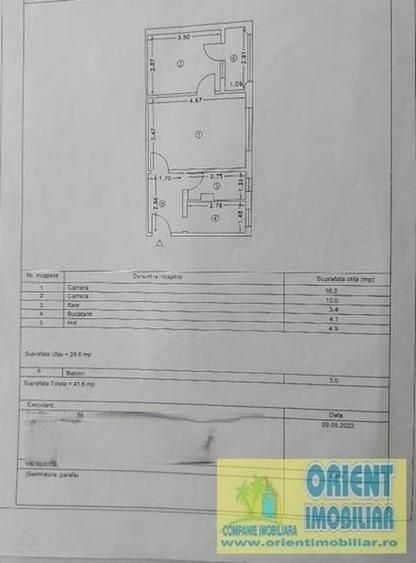 Apartament cu 2 camere semidecomandat în Tomis Nord