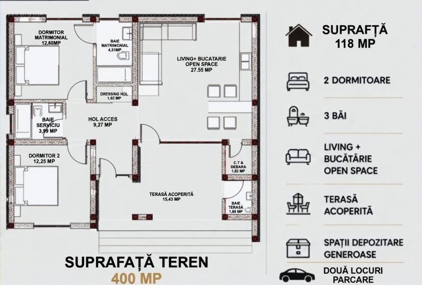 Casă individuală cu 3 camere cu Canalizare în Ștefănești