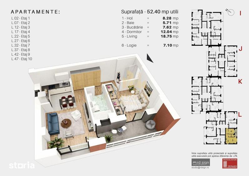 Apartament cu 2 camere, mobilat în Est