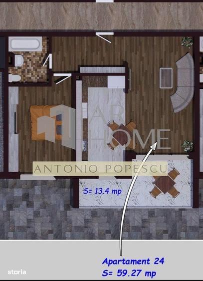 Apartament cu 2 camere în Albert