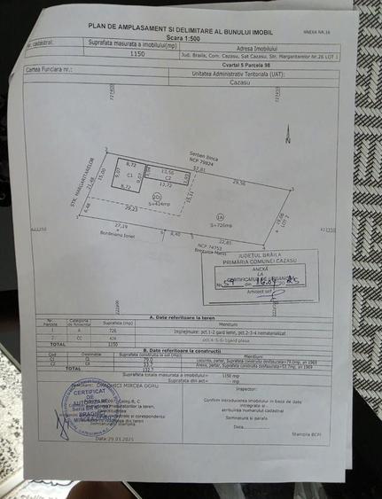 Casă cu 3 camere în Cazasu