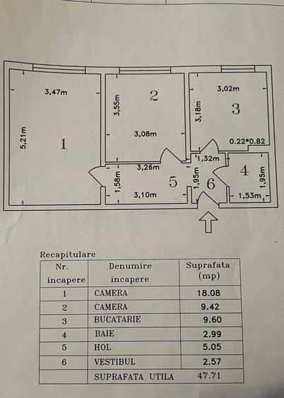 Apartament cu 2 camere decomandat în Brâncoveanu