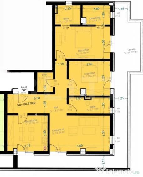 Apartament cu 3 camere decomandat în Central