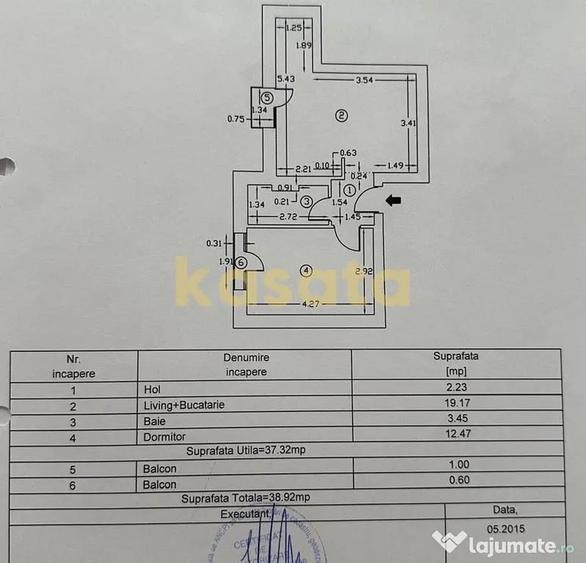 Apartament cu 2 camere decomandat în Ștefăneștii de Jos