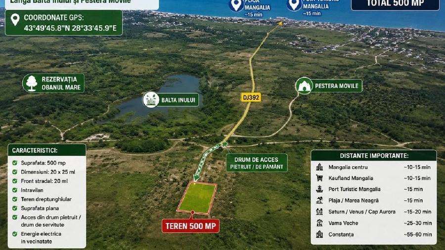 Teren agricol intravilan de 500 mp, în Nord
