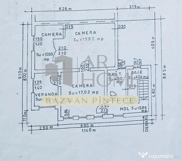 Apartament cu 5 camere decomandat, mobilat în Cantacuzino