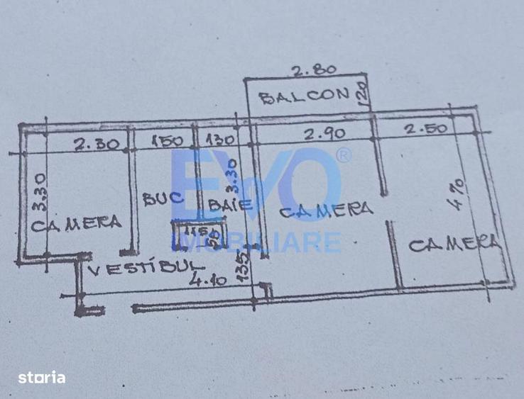 Apartament cu 3 camere semidecomandat în Alexandru cel Bun