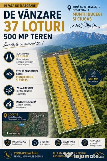 Teren / Loturi de Casa la Pre? Promo?ional Zona Tarlungeni-Zizin (PUZ in Lucru) - 1