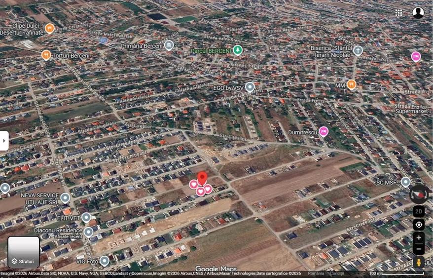 Teren intravilan 531 mp - pentru Casa mare sau Duplex | Deschidere 18,3 m | Comuna Berceni (Ilfov) - 1