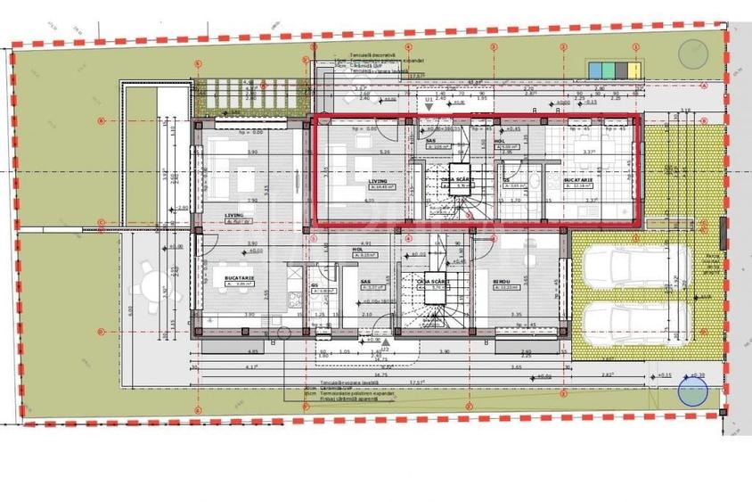 Duplex cu 4 camere cu Canalizare în Andrei Mureșanu