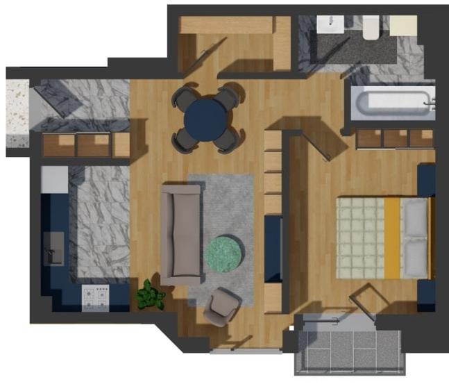 Apartament cu 2 camere, bloc nou, incalzire in pardoseala - 4