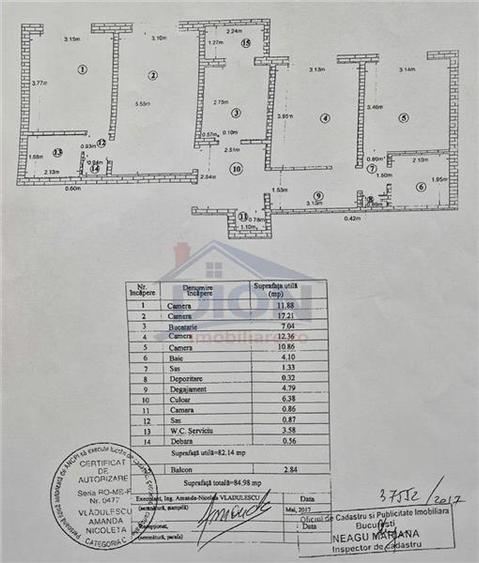 Apartament cu 4 camere semidecomandat în Dristor