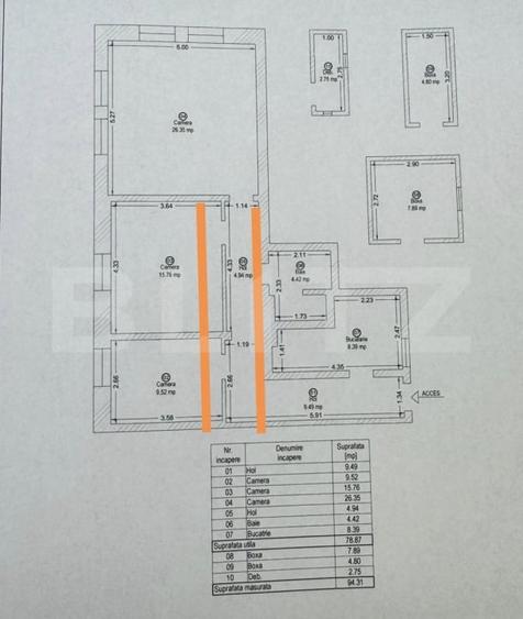Apartament cu 3 camere decomandat, mobilat în P-ța Maria