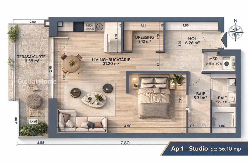 Premium Apartments Pipera | Rond OMV | Studio - 2 - 3  - 4 Camere - 9