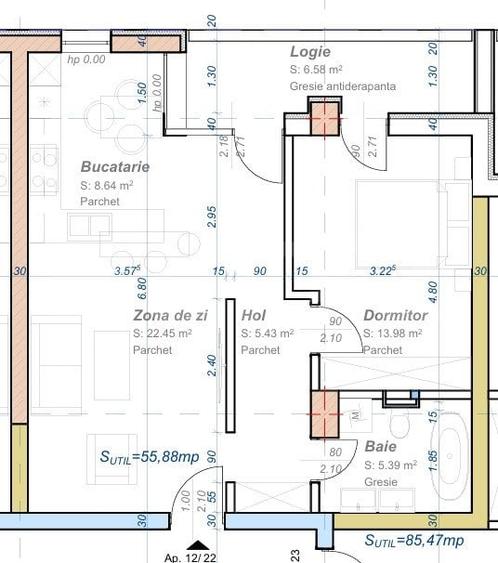 Apartament 2 camere, semidecomandat, 56 mp utili, zona Aradului - 2