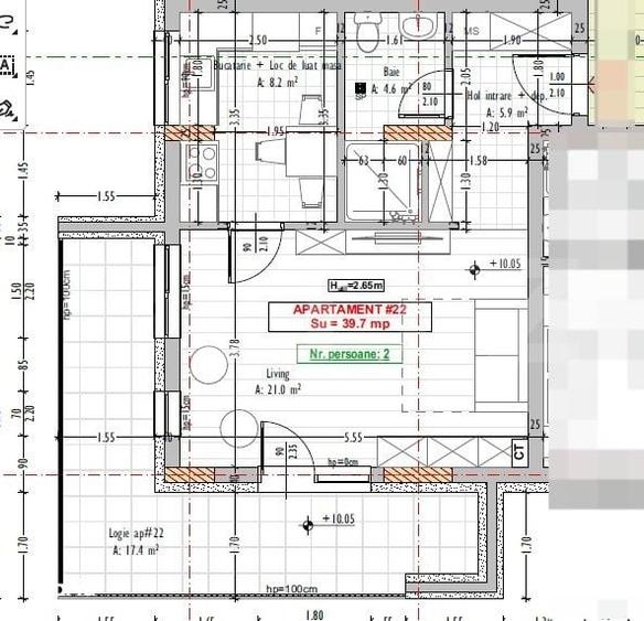 Apartament 1 camera, semifinisat, terasa, Stejarului, Floresti - 1