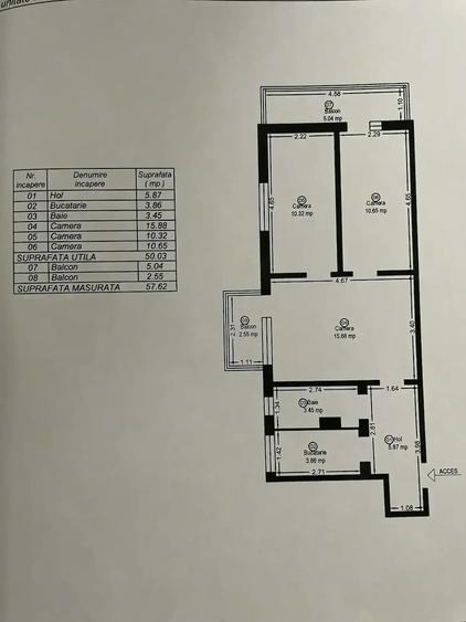 Apartament cu 3 camere semidecomandat, mobilat în Girocului