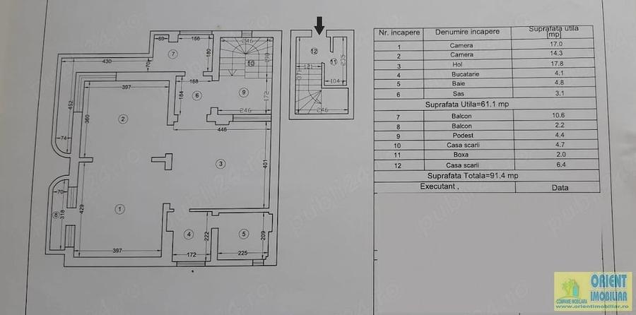Apartament cu 2 camere decomandat în Central