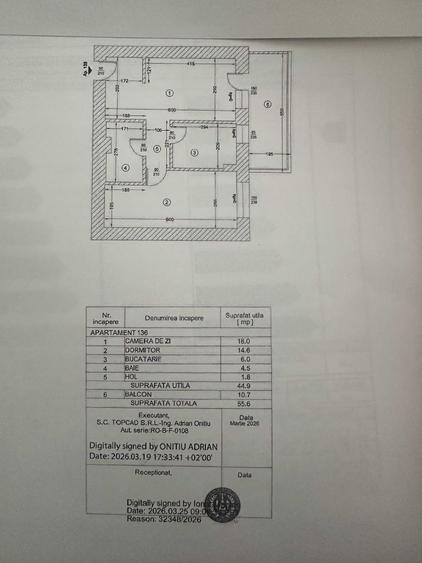 Apartament cu 2 camere decomandat în Exterior Vest