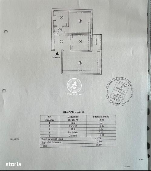 Apartament cu 2 camere decomandat în Dacia
