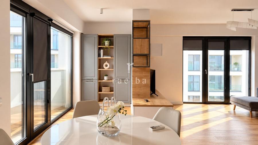 Apartament cu 2 camere semidecomandat, mobilat în Băneasa