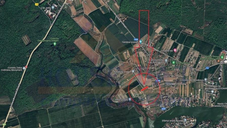 Teren agricol intravilan de 2495 mp, în Izvorani