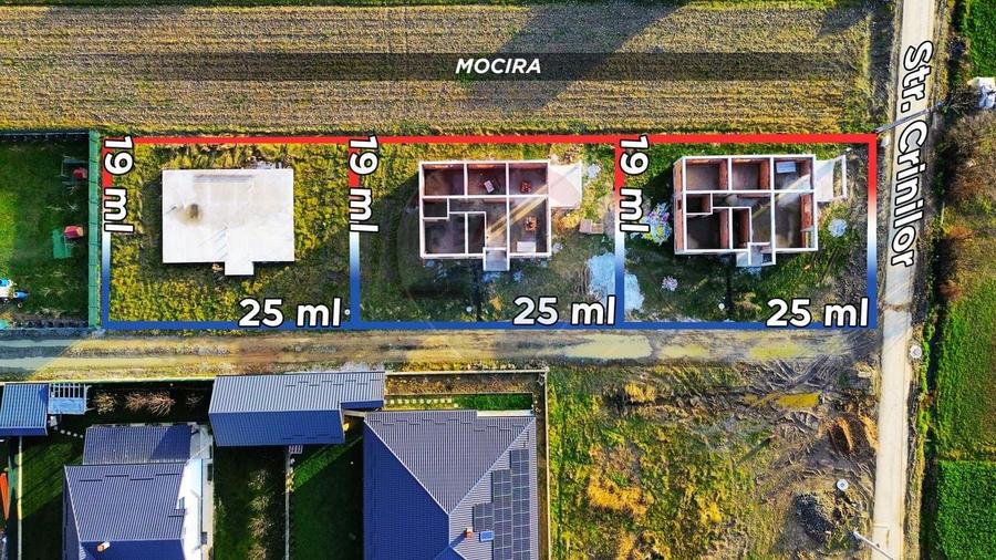 Casă individuală cu 4 camere cu Teren 500 Mp în Mocira