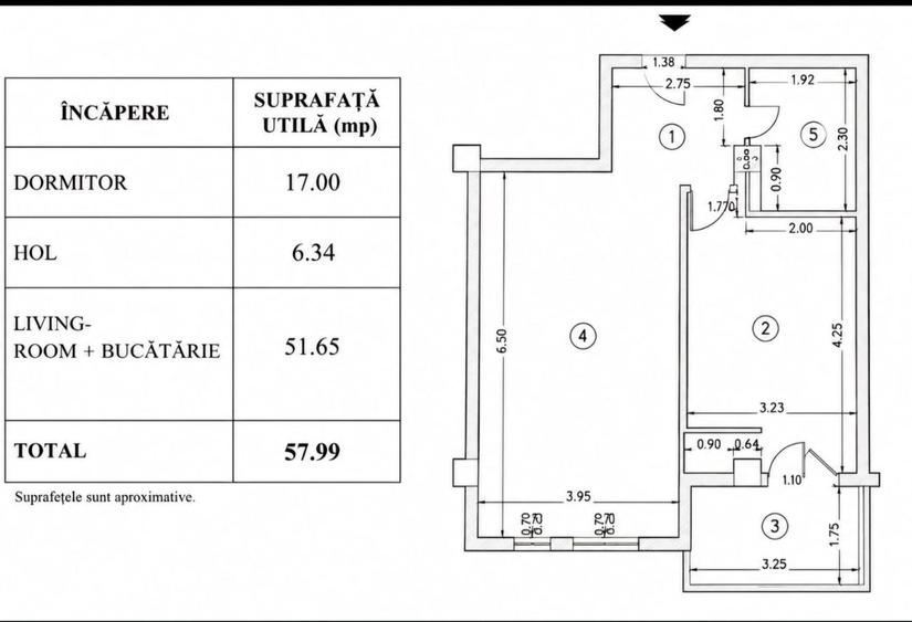 Apartament cu 2 camere în Dobroești