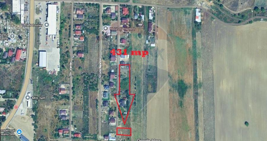 Teren Construcții intravilan de 431 mp, în Exterior Est