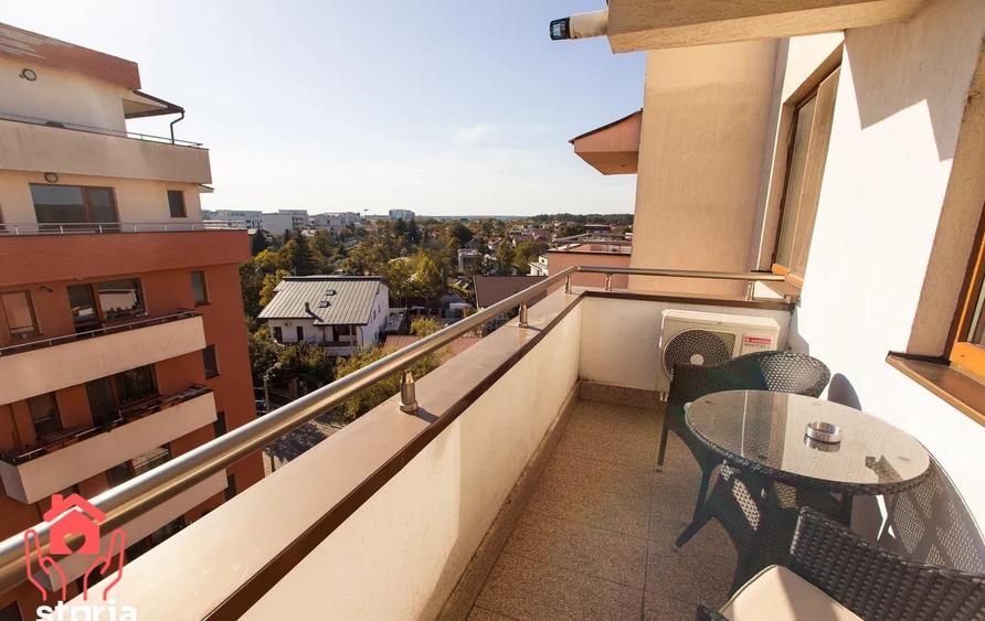 Apartament cu 2 camere semidecomandat, mobilat în Băneasa
