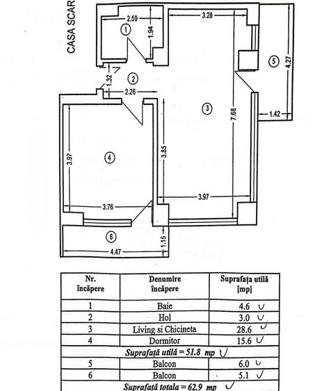 Apartament cu 2 camere în Exterior Nord