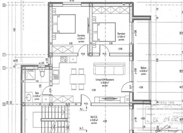Apartament cu 3 camere decomandat în Moșnița Nouă