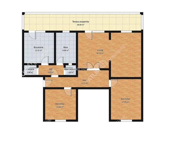 Apartament cu 3 camere la vila 115 mp utili langa Parcul Sub Arini