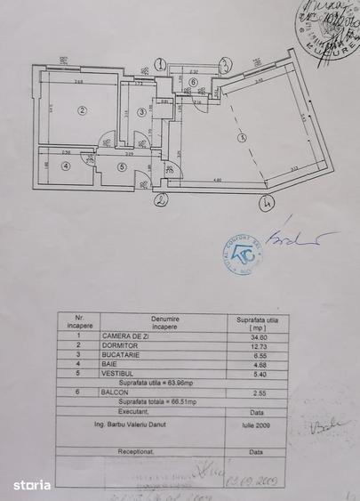 Apartament cu 3 camere în Decebal