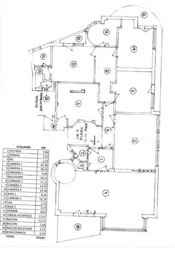 Apartament cu 5 camere decomandat în Dorobanți