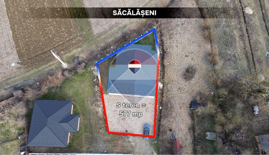 Casă individuală cu 6 camere cu Teren 577 Mp în Săcălășeni