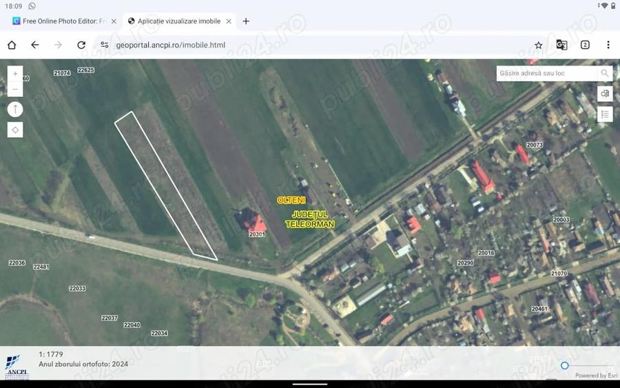 Teren de 3300 mp, în Olteni