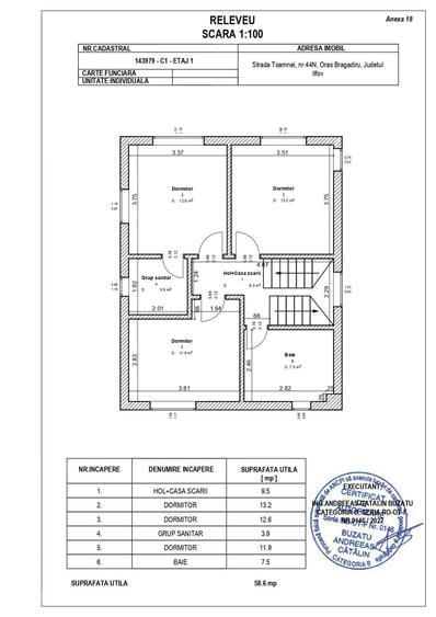 Casă cu 6 camere cu Teren 252 Mp în Central