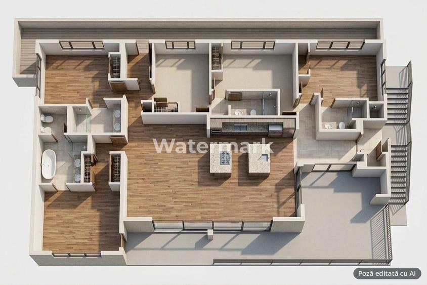 Apartament cu 3 camere decomandat, mobilat în Pipera